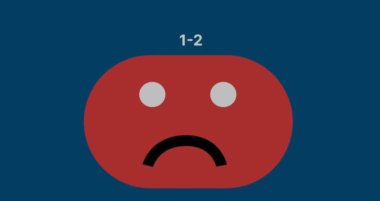 Rotes Gesicht bei Rückstand